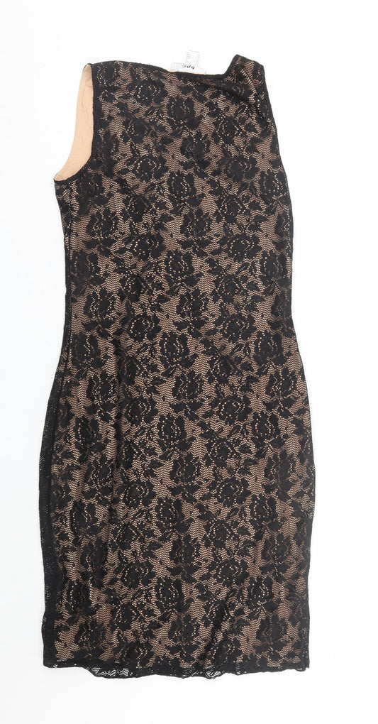 BPC Womens Black Floral  Wrap Dress  Size XS