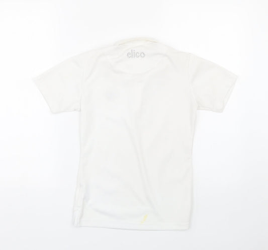 Elico Girls White   Basic Polo Size 9-10 Years