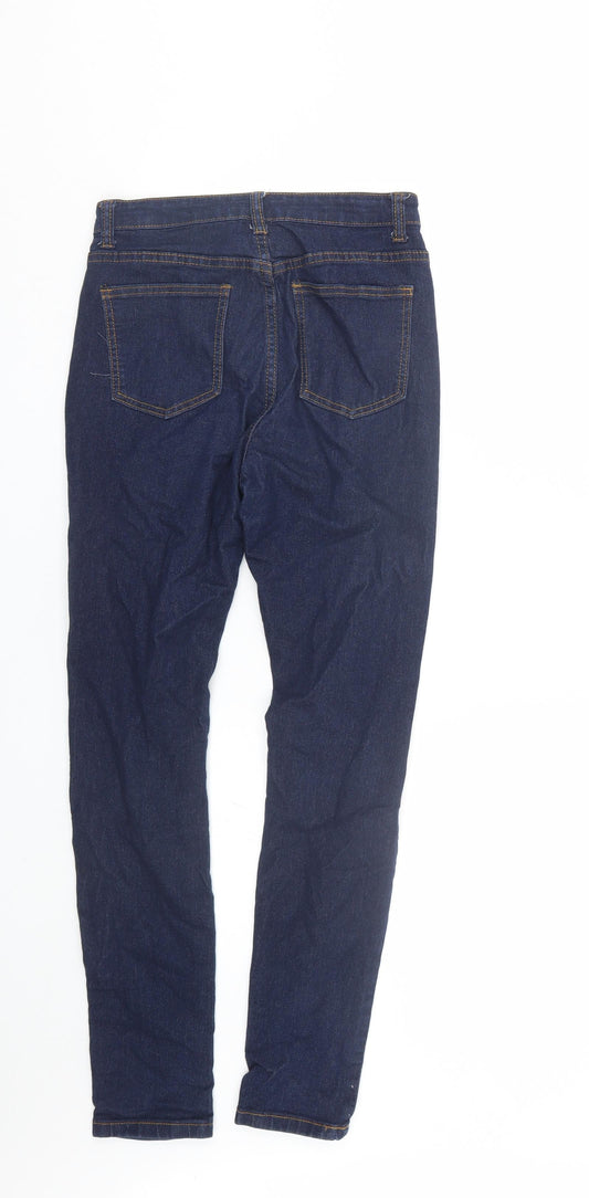Boohoo Womens Blue  Denim Skinny Jeans Size 8 L26 in