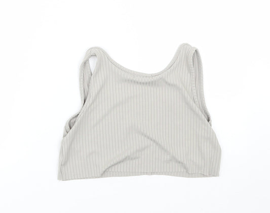 PRETTYLITTLETHING Womens Grey   Cropped Tank Size 6