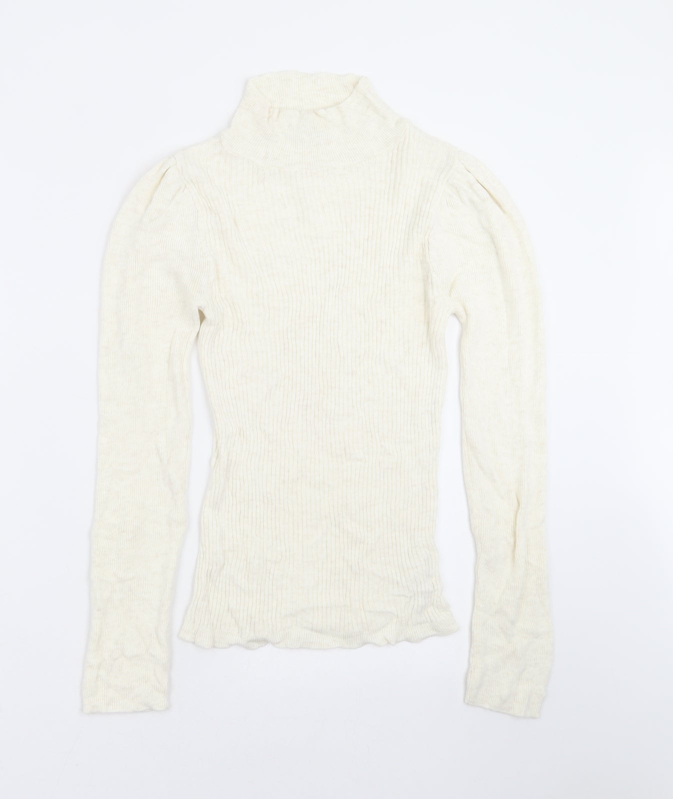 Topshop Womens Ivory  Knit Pullover Jumper Size S