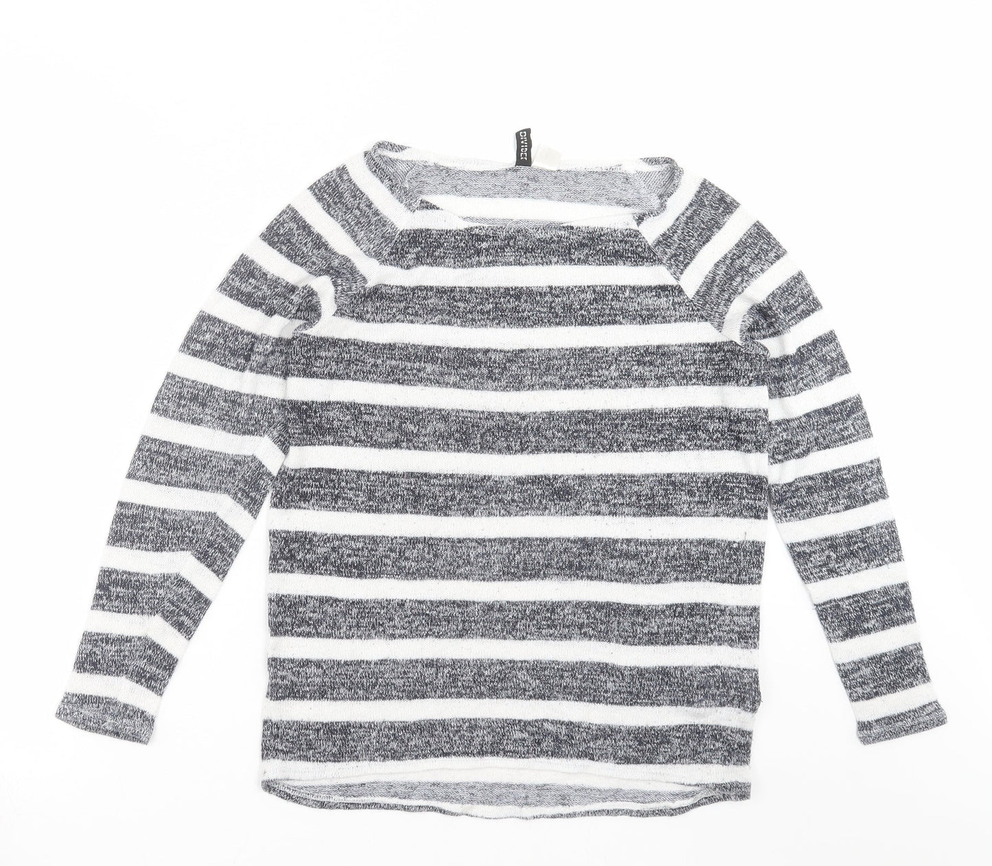 Divided by H&M Womens Blue Striped Knit Pullover Jumper Size XS