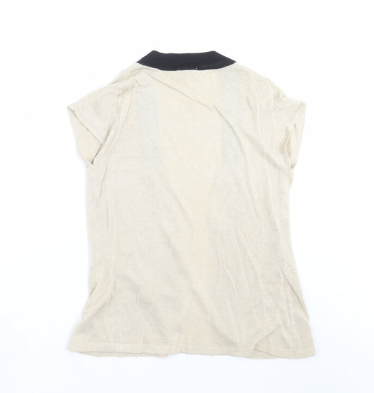 MINUET Womens Beige  Knit Cardigan Jumper Size 12