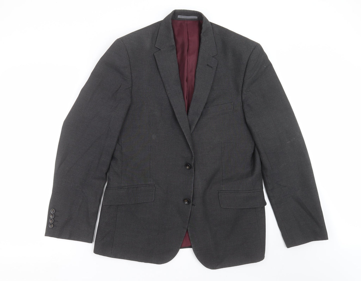 Marks and Spencer Mens Grey   Jacket Suit Jacket Size 40  - Tailored fit