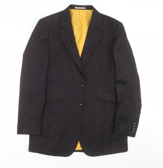 The duffer Mens Black Striped  Jacket Suit Jacket Size 40