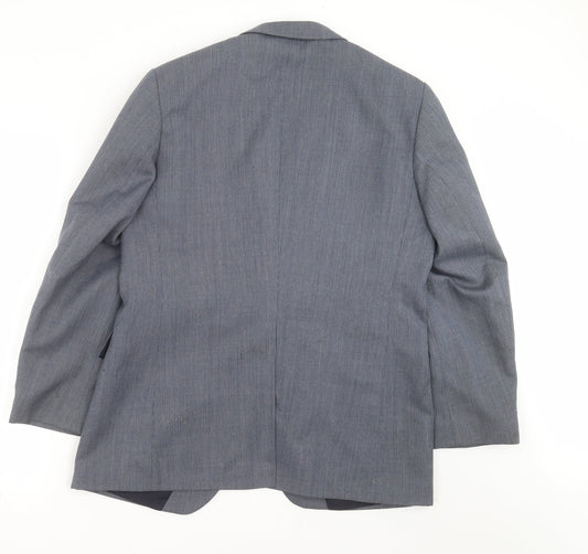 the touch of luxury Mens Blue Striped  Jacket Suit Jacket Size 40