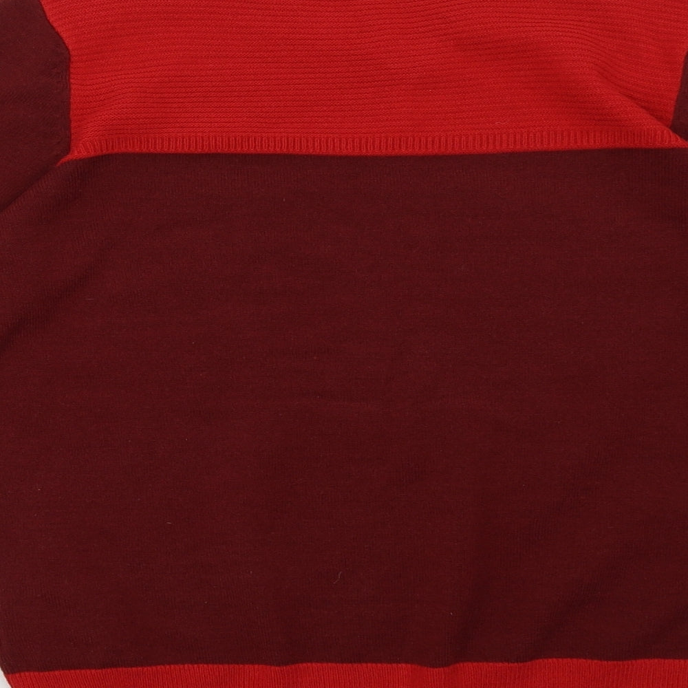 Marks and Spencer Womens Red Striped  Pullover Sweatshirt Size 12