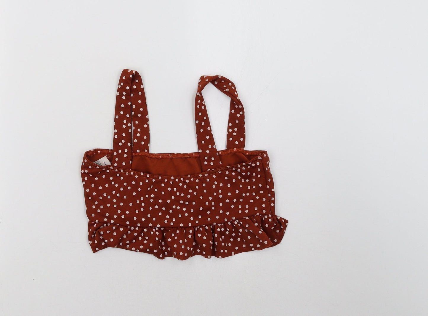 Missguided Womens Brown Polka Dot  Cropped Tank Size 6