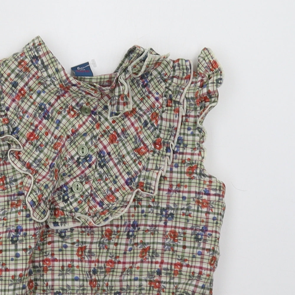 Primark Girls Green Check  Basic Tank Size 6 Years