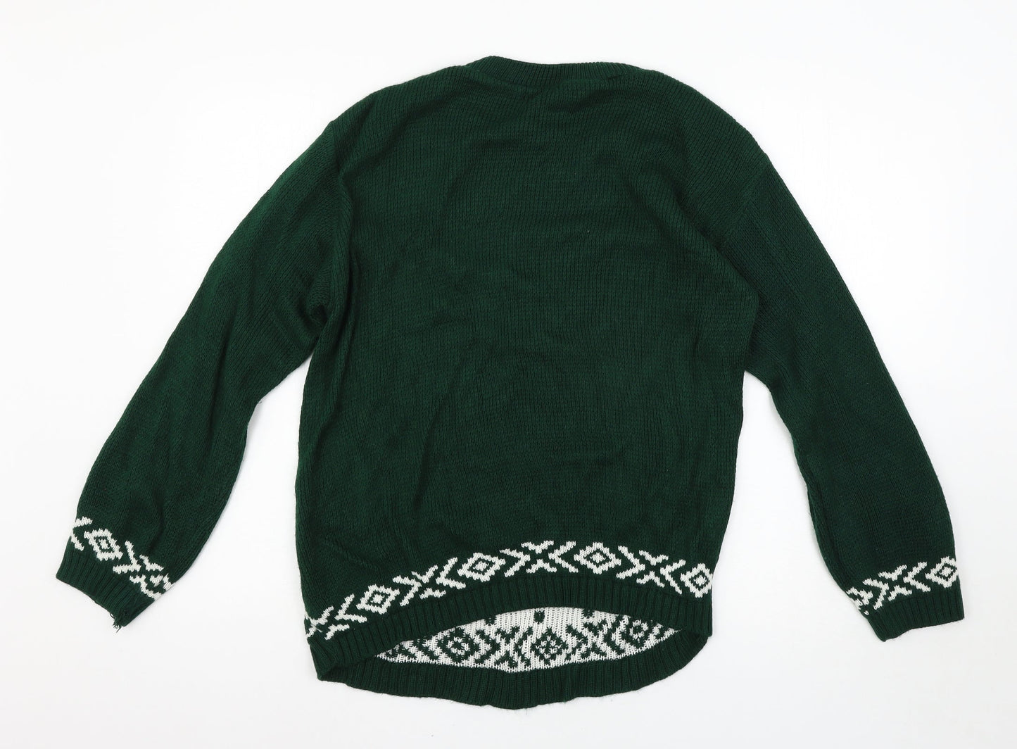 Ca Me Plait Womens Green   Pullover Jumper Size 12