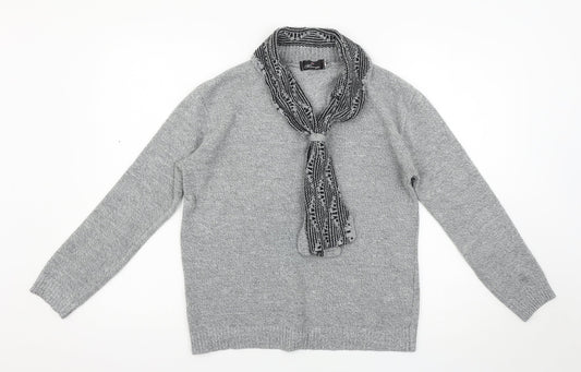 MONIQUE Womens Grey   Pullover Jumper Size M