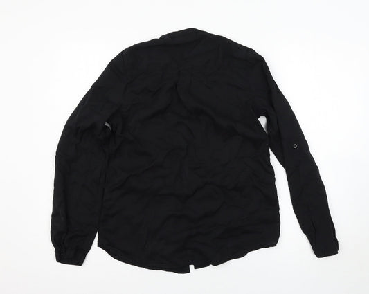 Yessica Womens Black   Basic Button-Up Size 6