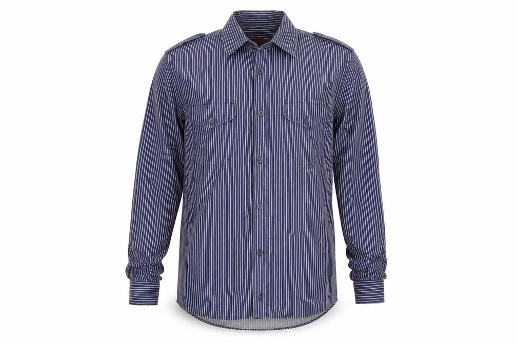 Burton Mens Black Striped   Button-Up Size S