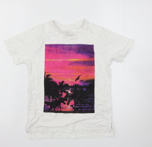 NEXT Boys White   Basic T-Shirt Size 7 Years
