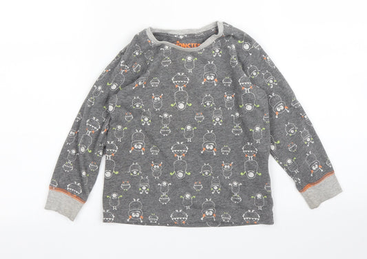 Matalan Boys Grey Solid   Pyjama Top Size 2-3 Years