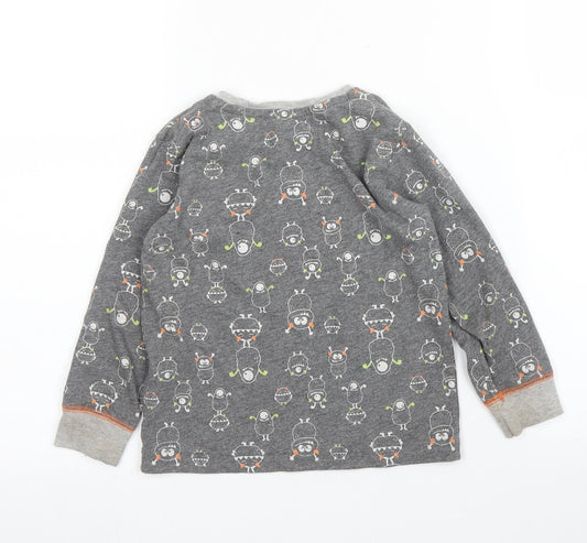 Matalan Boys Grey Solid   Pyjama Top Size 2-3 Years