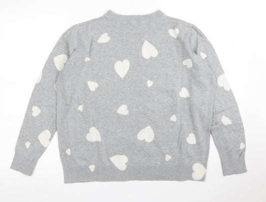 M&S Womens Grey   Pullover Jumper Size M