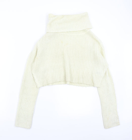 H&M Womens Ivory  Knit Pullover Jumper Size M