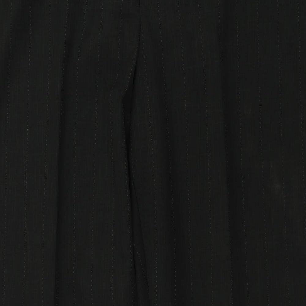 Marks and Spencer  Womens Black Striped  Trousers  Size 12 L25 in
