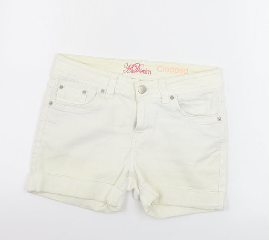 Preworn Womens Ivory   Cut-Off Shorts Size 10