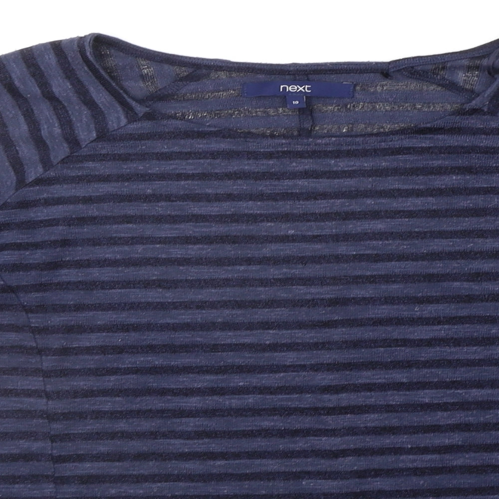 NEXT Womens Blue Striped  Pullover Jumper Size 10