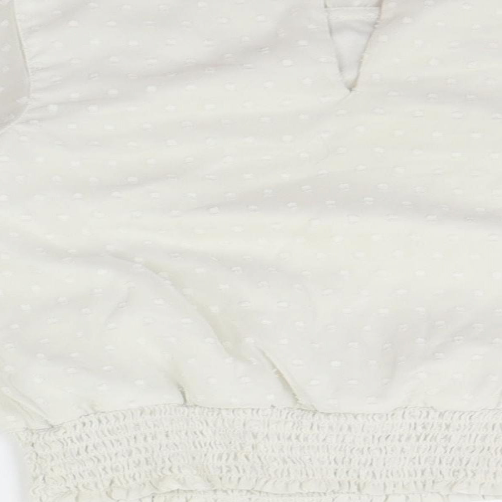 George Girls White   Basic Button-Up Size 7-8 Years