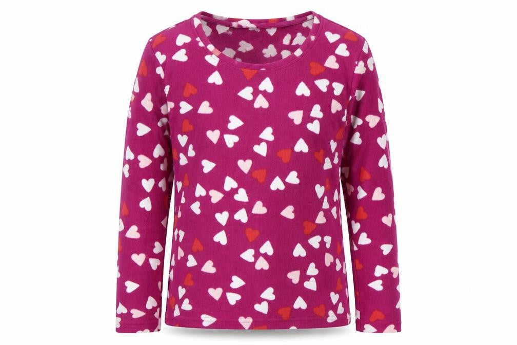 Marks and Spencer Girls Purple Geometric  Top Pyjama Top Size 8 Years  - HEARTS