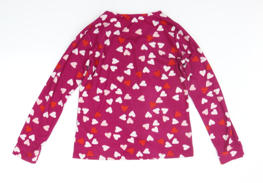 Marks and Spencer Girls Purple Geometric  Top Pyjama Top Size 8 Years  - HEARTS