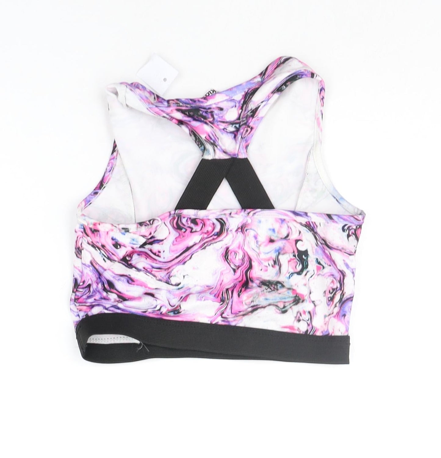M&Co Girls Purple Geometric  Basic Tank Size 9-10 Years