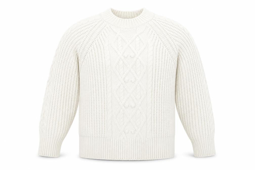 Marks and Spencer Womens White Houndstooth  Pullover Jumper Size L