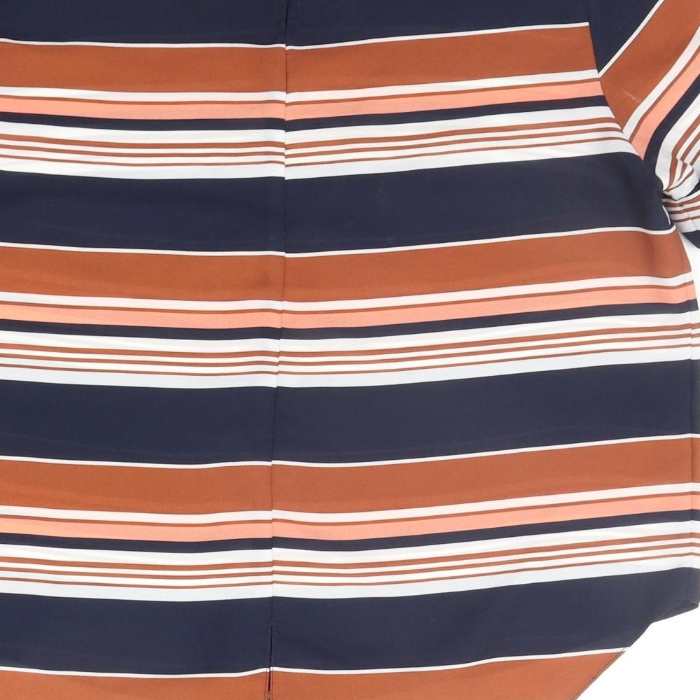Dorothy Perkins Womens Beige Striped  Basic Blouse Size 12