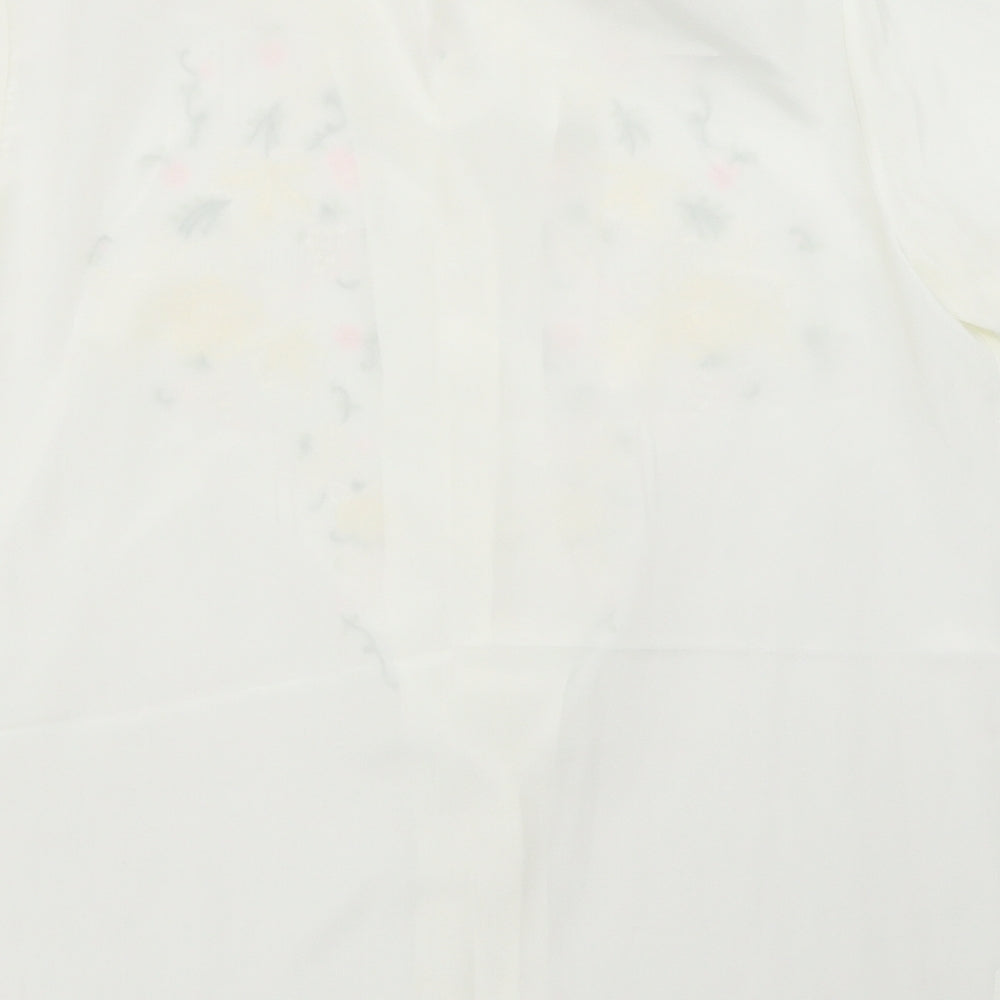 Rose Brand Womens White   Basic Button-Up Size 40
