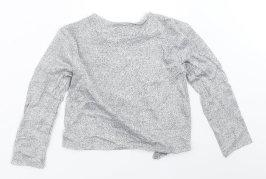 Matalan Girls Silver   Pullover Jumper Size 7 Years
