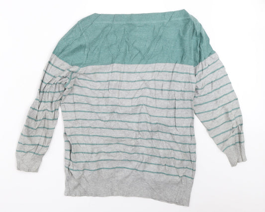 Debenhams Womens Grey Striped  Pullover Jumper Size 18