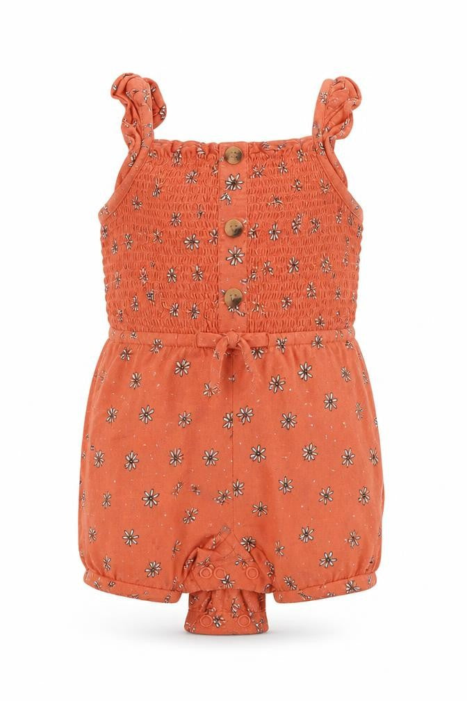 Primark Girls Orange Floral  Babygrow One-Piece Size 0-3 Months