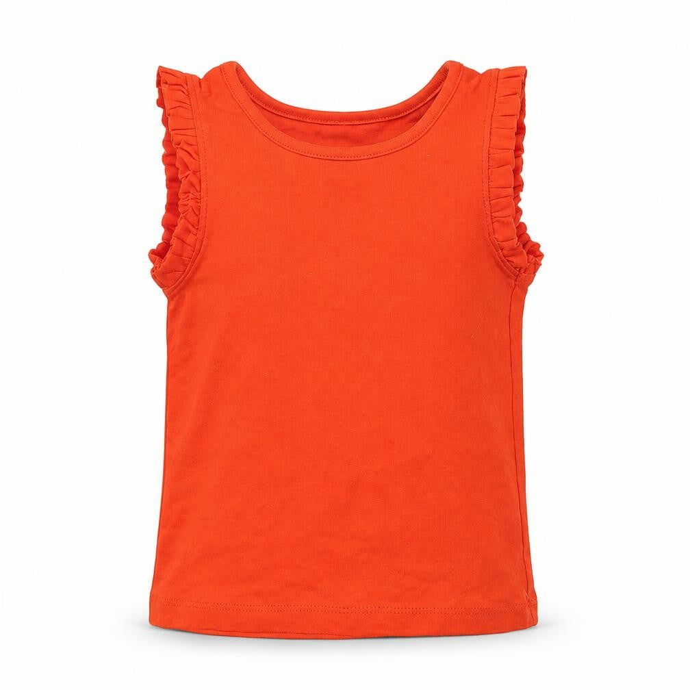 Evie Girls Orange   Basic Tank Size 2-3 Years