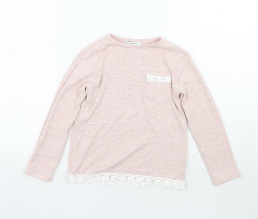Primark Girls Pink   Pullover Jumper Size 6-7 Years