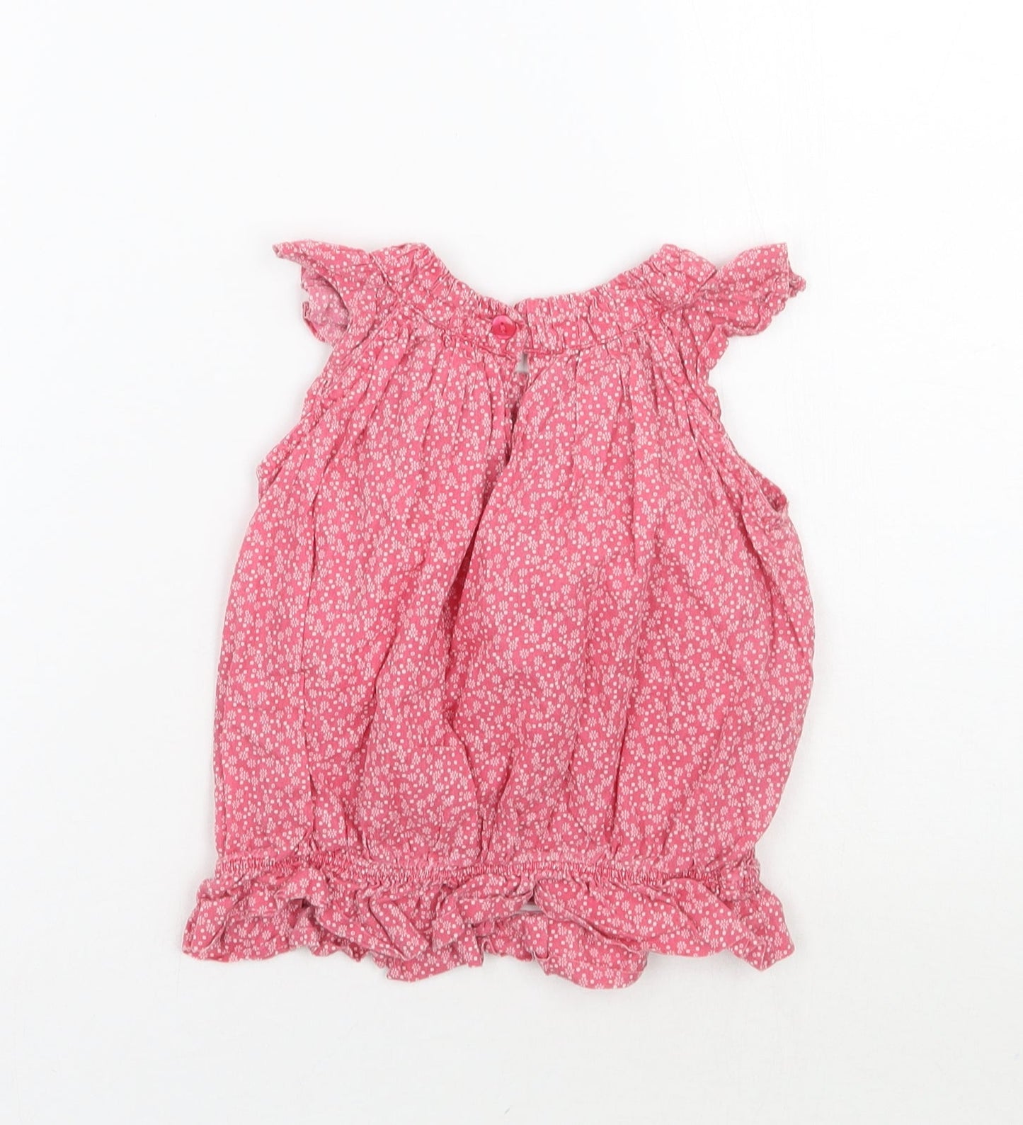 Fagottino Girls Pink Floral  Basic Tank Size 18-24 Months