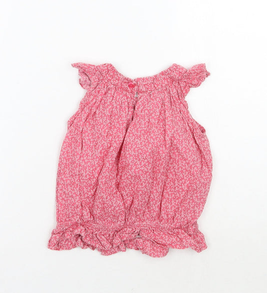 Fagottino Girls Pink Floral  Basic Tank Size 18-24 Months