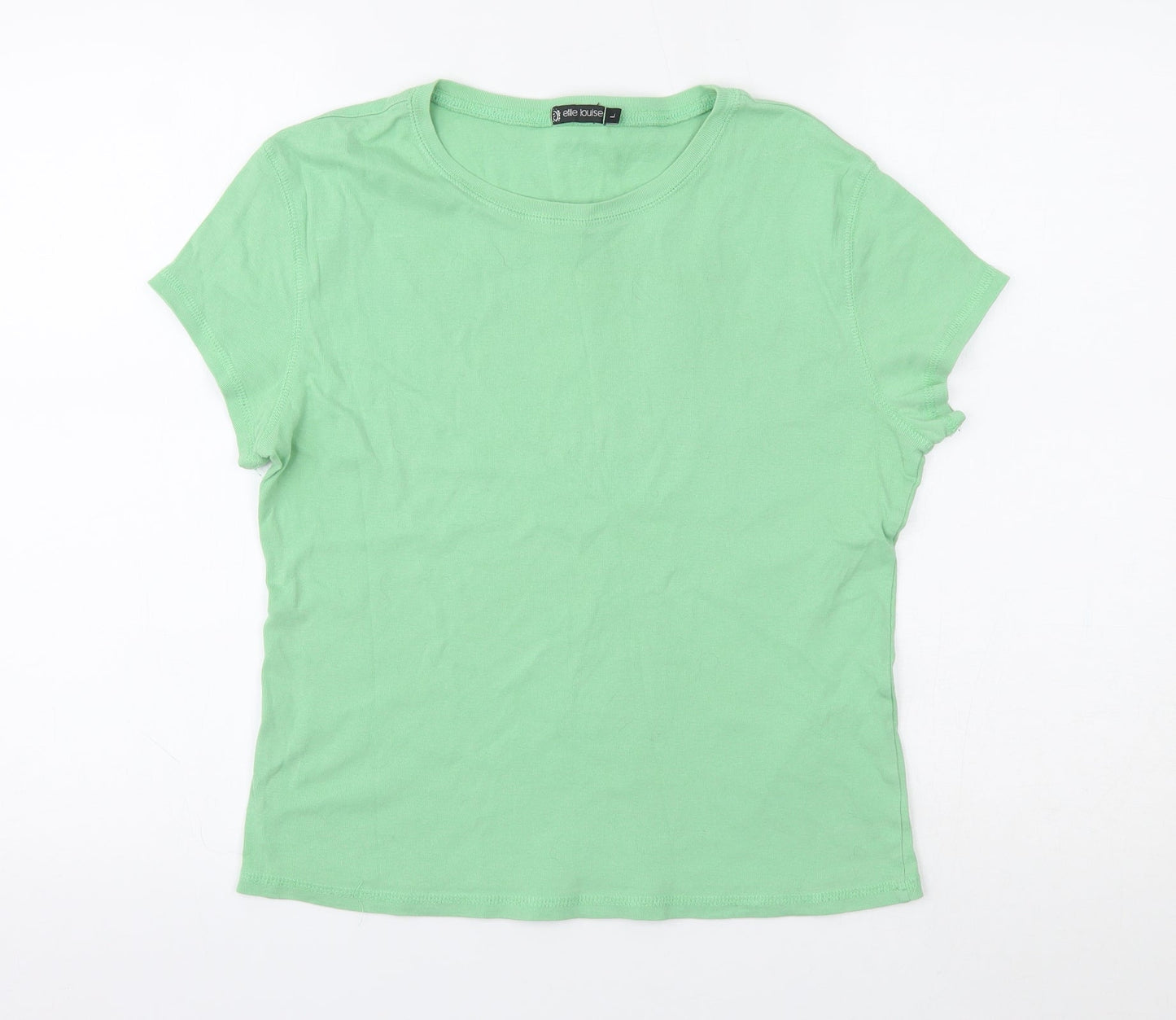 Elle Louise Womens Green   Basic T-Shirt Size L