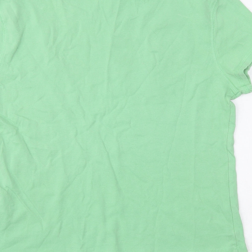 Elle Louise Womens Green   Basic T-Shirt Size L