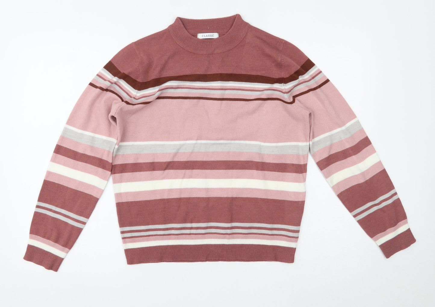 Marks and Spencer Womens Pink Striped  Basic Blouse Size 12