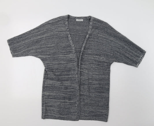 Soon Womens Blue Striped  Cardigan Jumper Size M