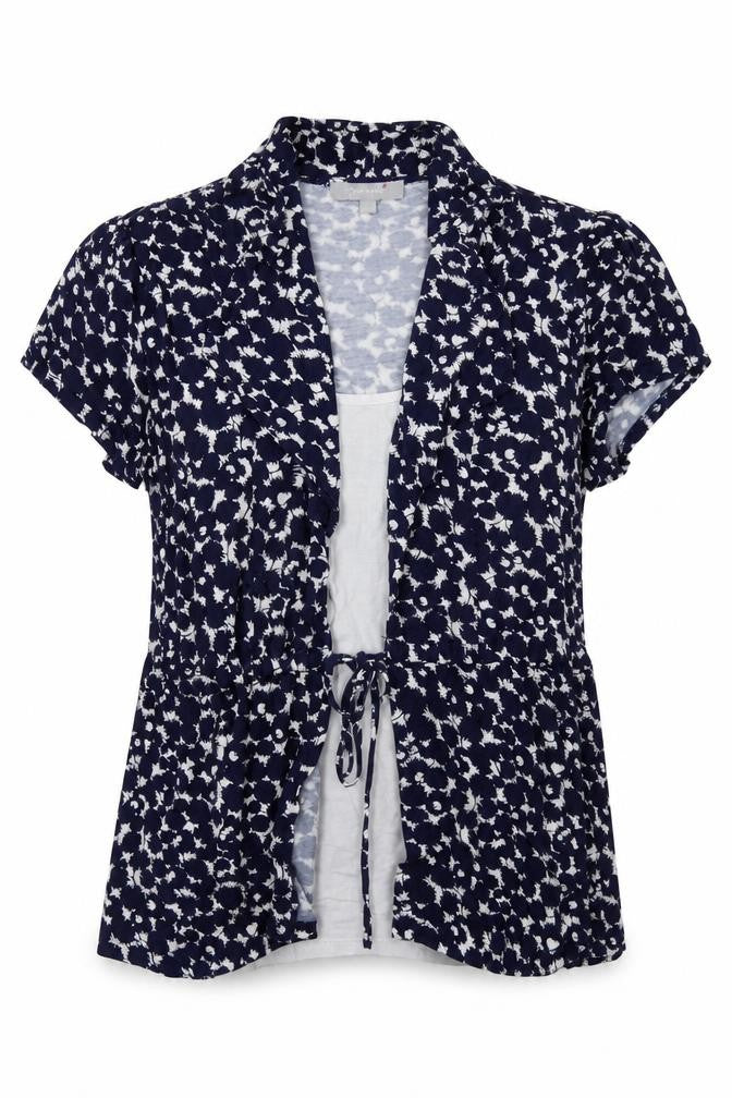 Per Una Womens Blue Geometric  Basic Blouse Size 12
