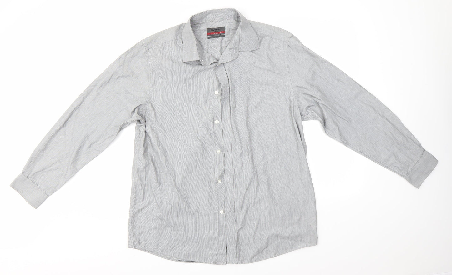Burton Mens Grey    Button-Up Size L