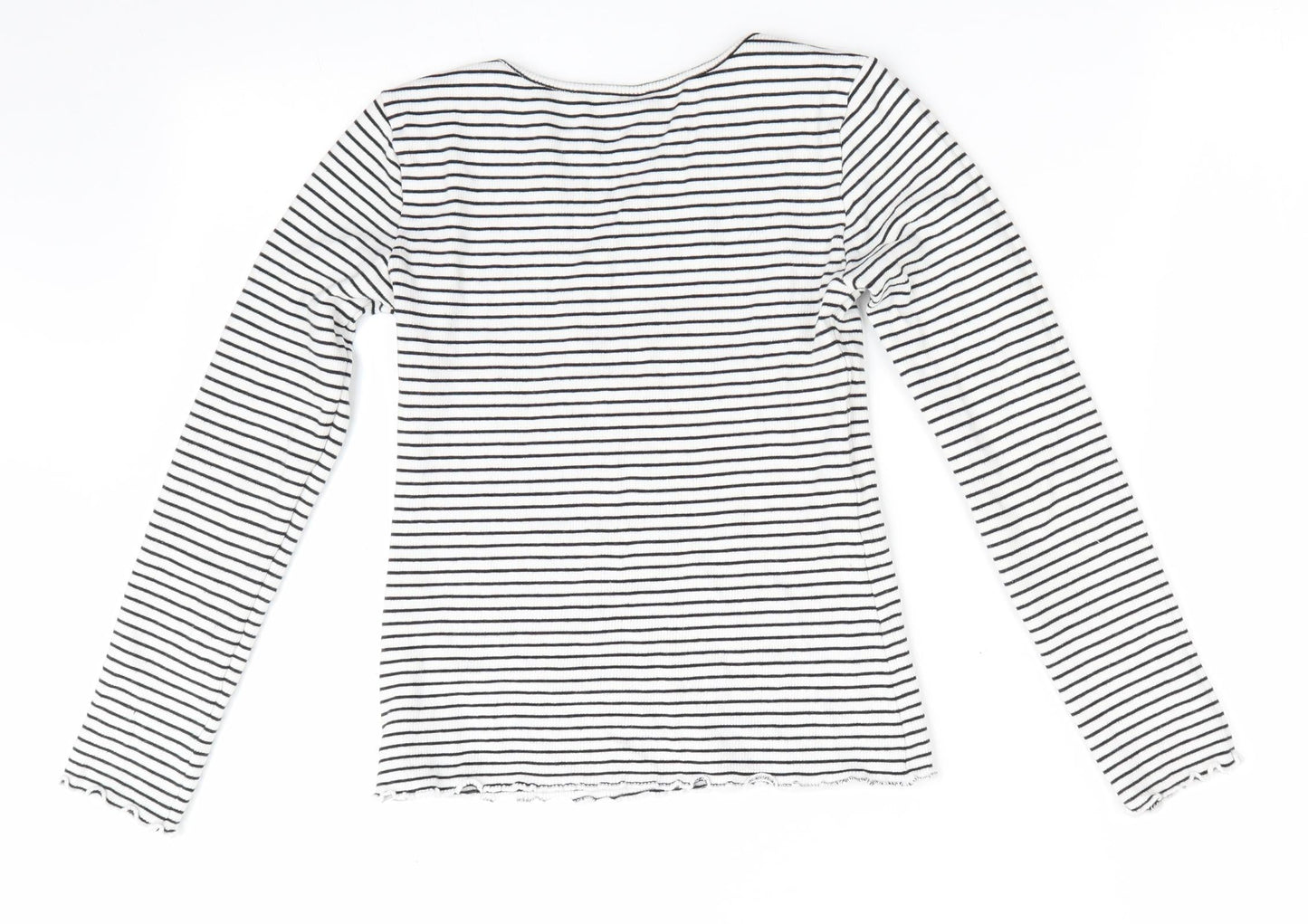 NEXT Girls Black Striped  Basic Casual Size 11 Years  - Black & White Stripe