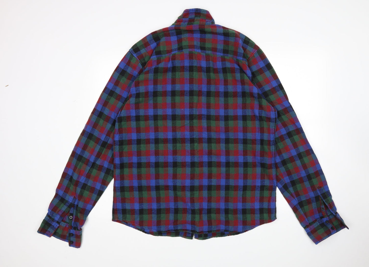 Chor Mens Multicoloured Check   Button-Up Size XL