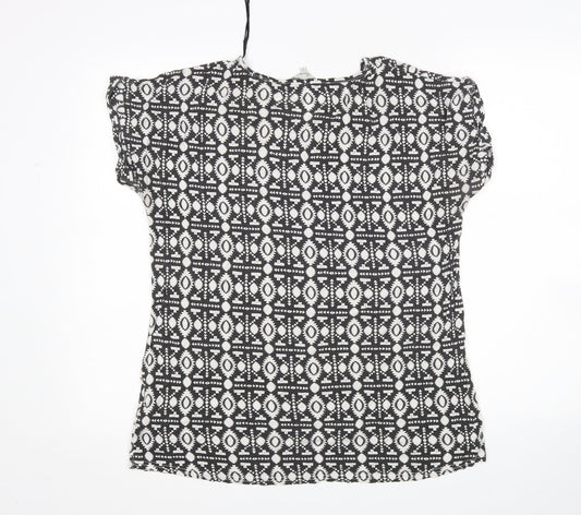 Peacocks Womens Multicoloured Argyle/Diamond  Basic T-Shirt Size 14