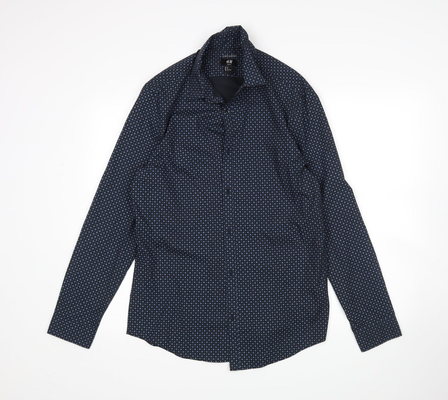H&M Mens Multicoloured Polka Dot   Button-Up Size M