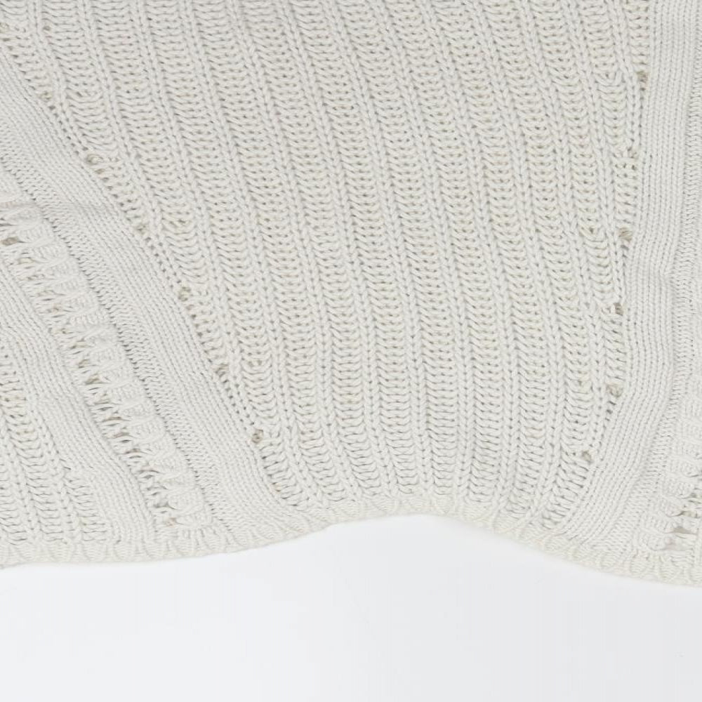 Topshop Womens White   Pullover Sweatshirt Size 10